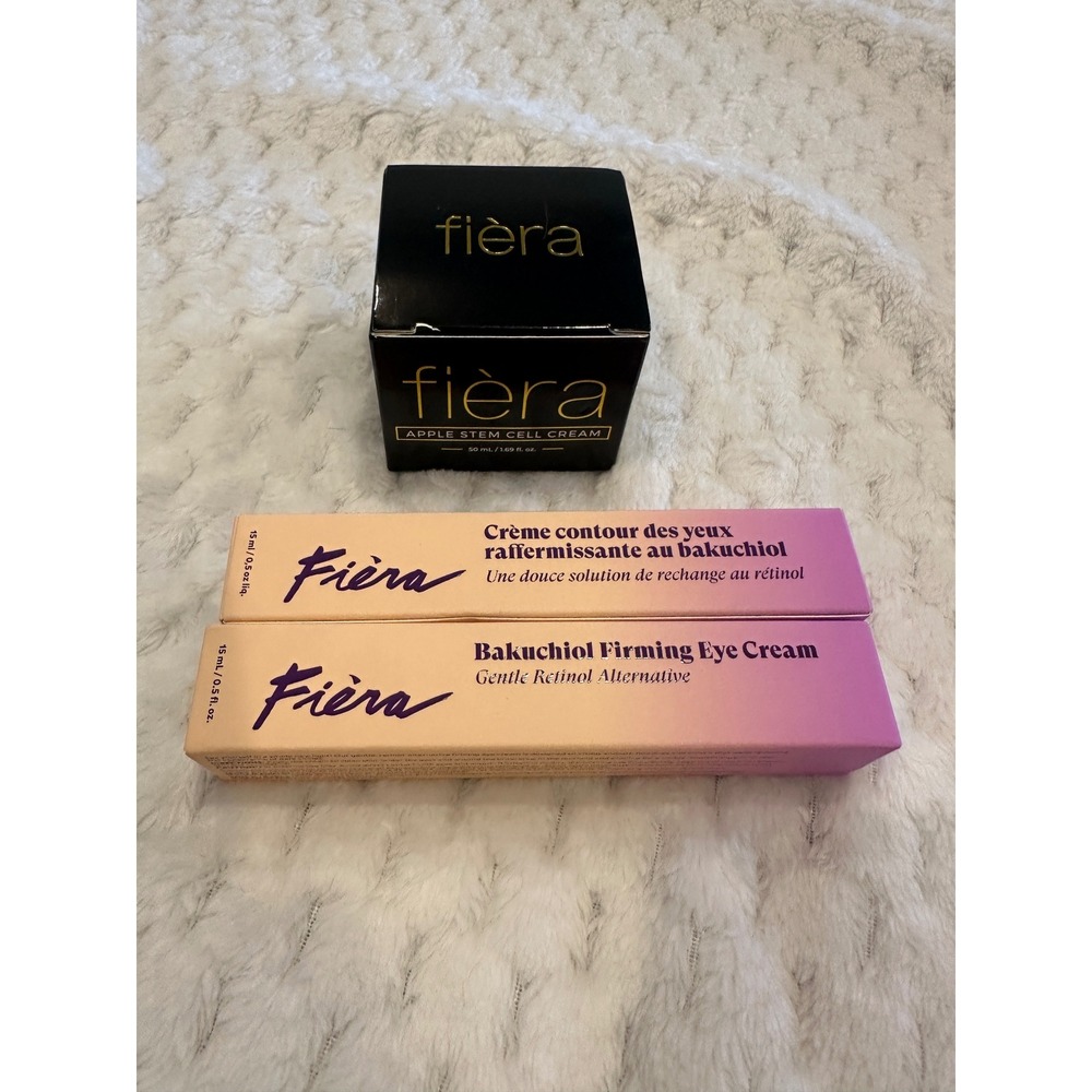 Fiera Apple Stem Cell Cream & Bakuchiol Firming Eye Cream Skincare Bundle